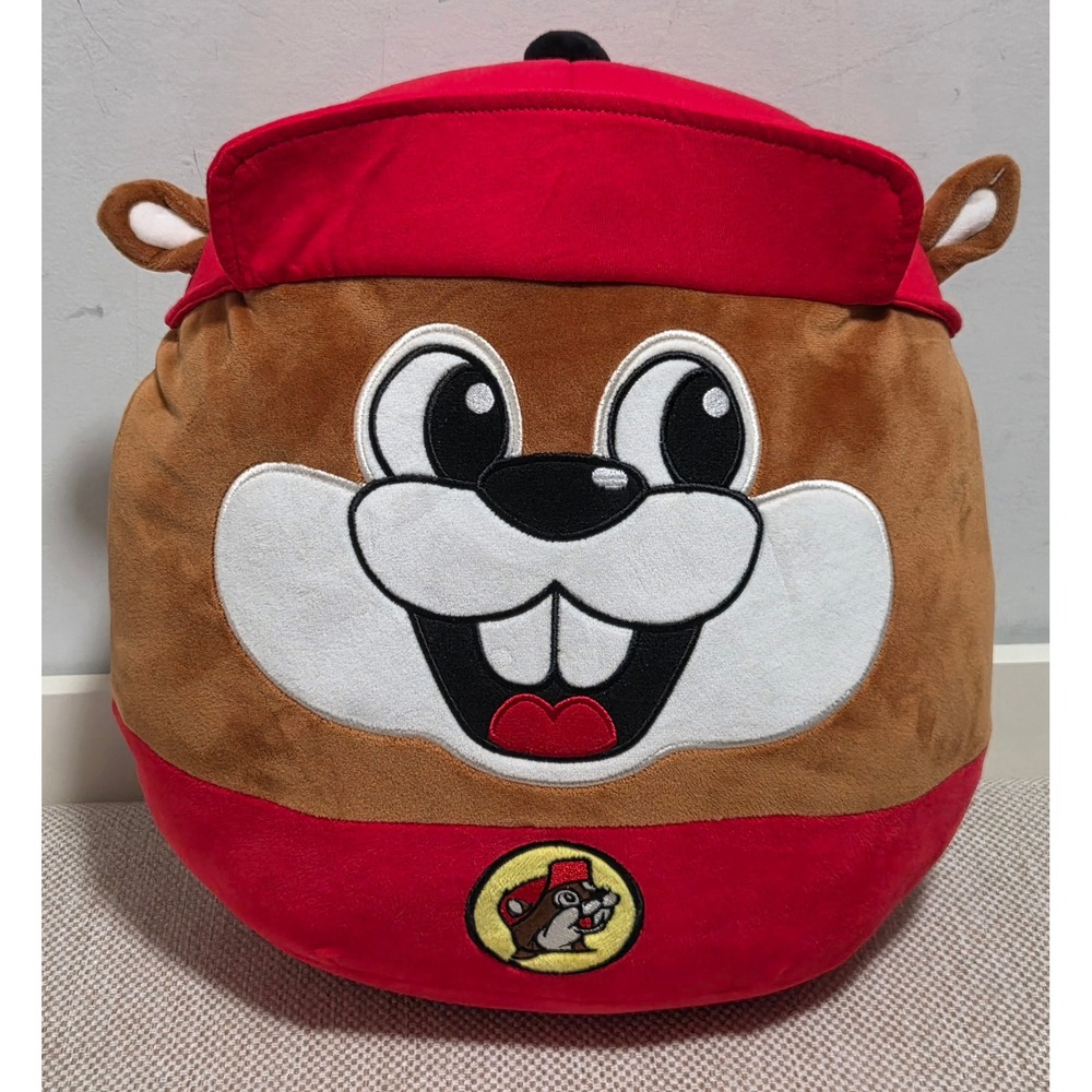 Buc-ee's Beaver Plush Pillow Stuffed Animal Red Hat 14 Inch Mascot Bucees